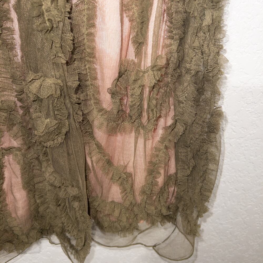 New James Coviello x BHLDN Anthropologie Blush Green Tulle Dress 2 - Picture 4 of 10